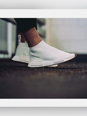 Adidas NMD CS1 City Sock PK Size 10.5(.44.5) Primeknit White Gum BA7208.